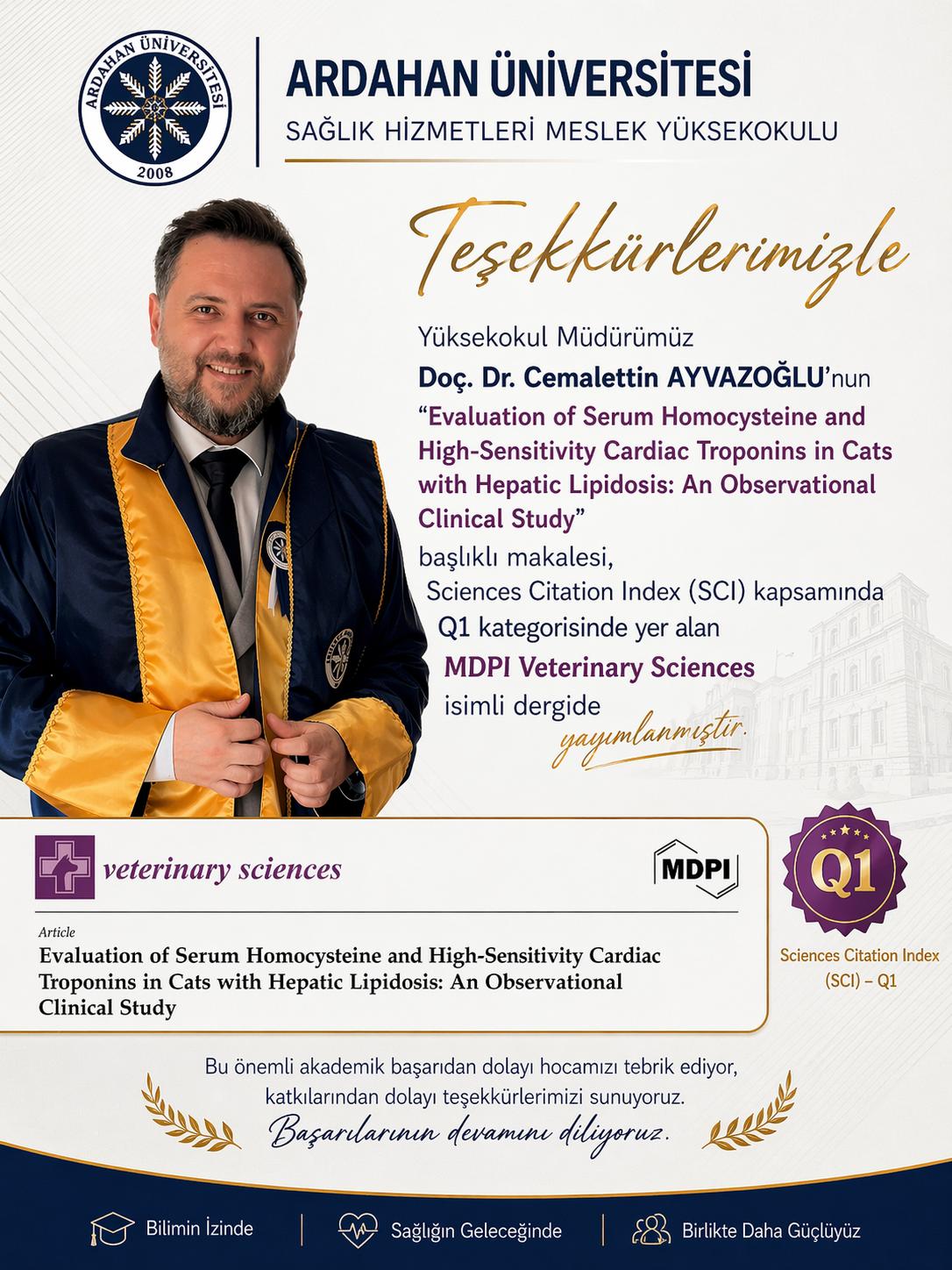 Ardahan Üniversitesi SHMYO’dan Uluslararası Düzeyde Önemli Yayın